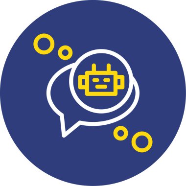 robot. Web simgesi basit illüstrasyon