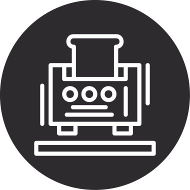 Modern b 'nin vektör çizimi robot simgesinden yoksun