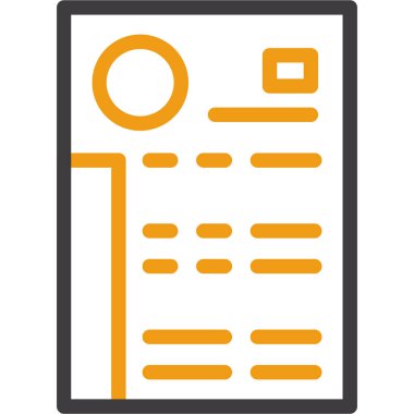 belge simgesi vektör illüstrasyonu