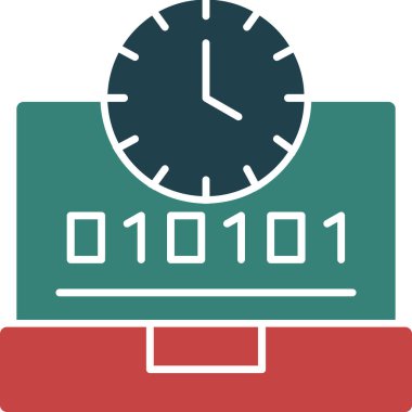 Kronometre Web simgesi basit illüstrasyon