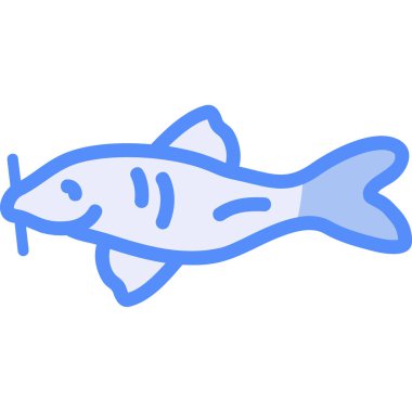 balık simgesi vektör illüstrasyonu