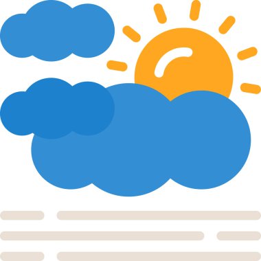 Hava tahmini bulut simgesi düz stil