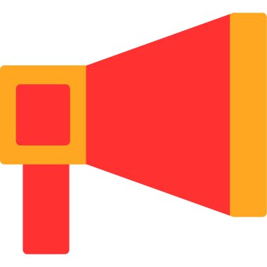 hoparlör düz simge, vektör illüstrasyonu