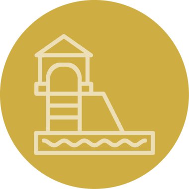 Bir tekne simgesinin vektör illüstrasyonu