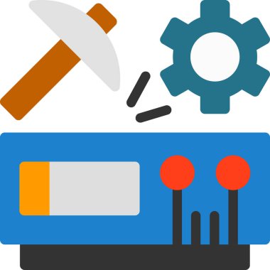 Donanım ayarlama araçları düz biçimli simgesi