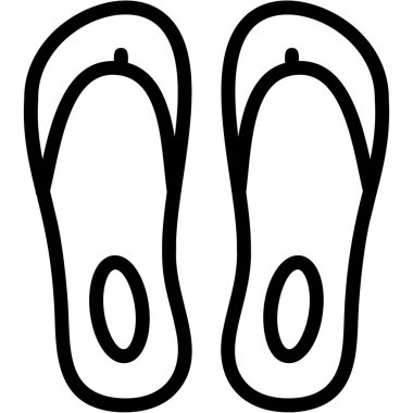 Terlik simgesi, vektör illüstrasyonu