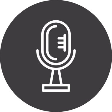 mikrofon web simgesi basit illüstrasyon