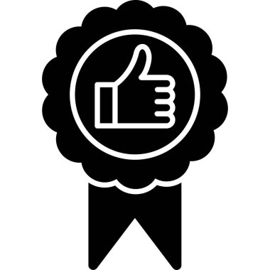 Başparmak yukarıya vektör simgesi. Düz yuvarlak sembolü, beyaz renkli, yuvarlak açılar, gri arka plan tarzıdır.