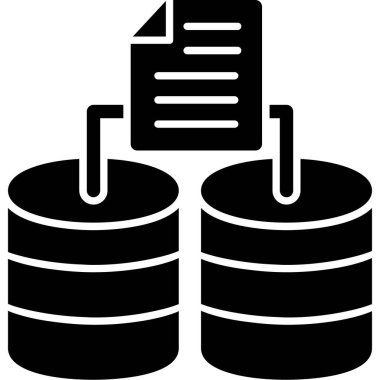veri depolama veritabanı simgesi düz biçiminde