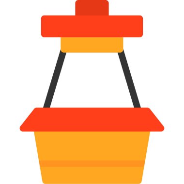 Alışveriş arabası. Basit resimleme