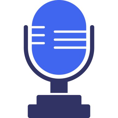 Mikrofon. Web simgesi basit illüstrasyon