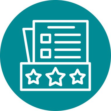 derecelendirme simgesi vektör illüstrasyonu