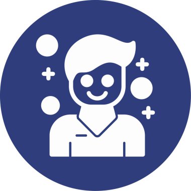 Gülümseyen mutlu bir adam. vektör illüstrasyonu