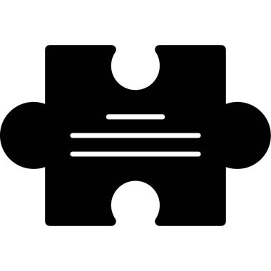 Yapboz parçası simgesi. Beyaz arkaplanda izole edilmiş web tasarımı için basit bulmaca parçaları vektör simgesi çizimi