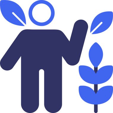 bitki bitkisi simgesi ana hatlarıyla doldurulmuş