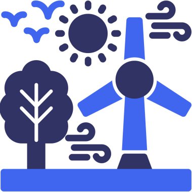 iklim çevresi simgesi - ana hatlar biçiminde