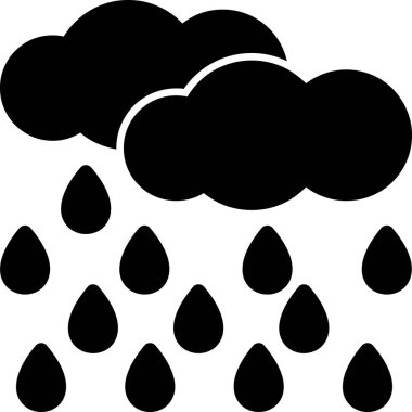 Moda tarzında izole edilmiş bulut yağmuru simgesi