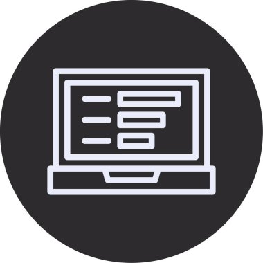 Bilgisayar simgesinin vektör illüstrasyonu