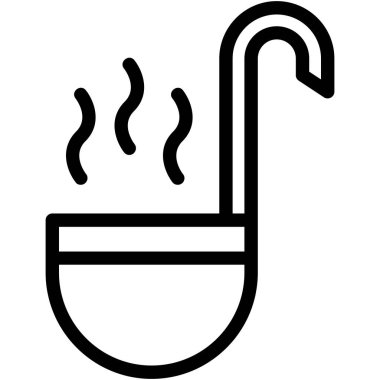 Sıcak fincan simgesi ana hatlı vektör. Yemek içeceği. sıcak tencere