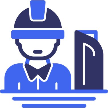 İnşaat mühendisi işçi simgesi