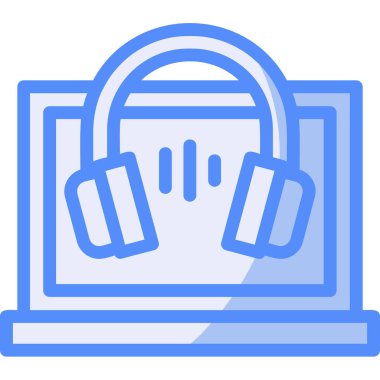 Kulaklık. Web simgesi basit illüstrasyon