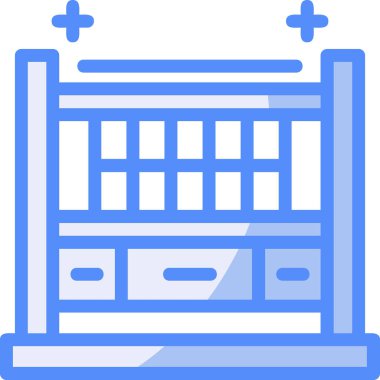 Bebek karyolası simgesi - taslak biçiminde