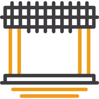 Çit. Web simgesi basit illüstrasyon