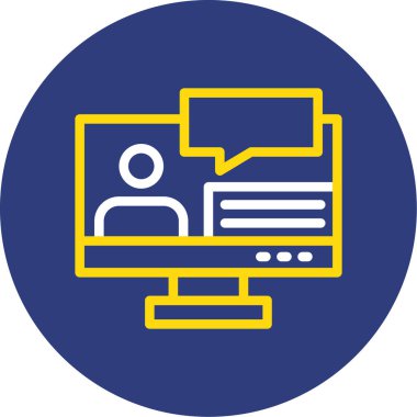 Dizüstü bilgisayar simgesi vektör çizimi