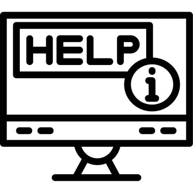 yardım web simgesi basit tasarımı