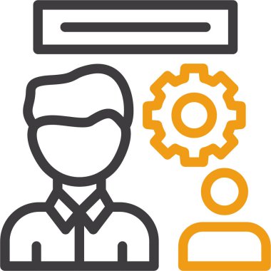 Müdür bey. Web simgesi basit illüstrasyon