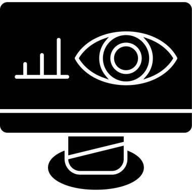 Güvenlik kamerası simgesi, vektör illüstrasyonu