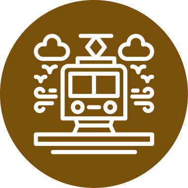 tram simgesi vektör illüstrasyonu