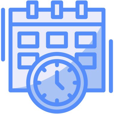 Saat simgesi, vektör illüstrasyonu