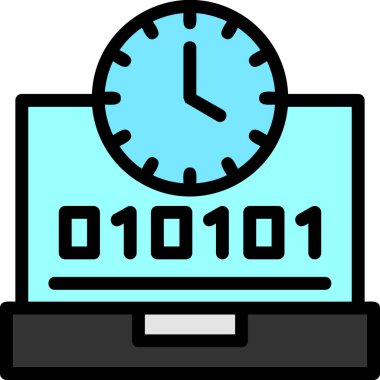 Alarm simgesi ve vektör illüstrasyonu beyaz arkaplanda izole edildi