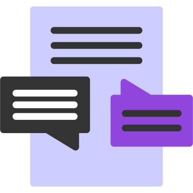 Konuş. Web simgesi basit illüstrasyon