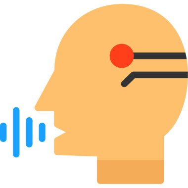 İnsan kafa simgesi vektör illüstrasyonu