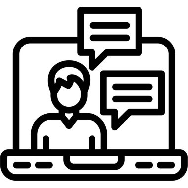 Sohbet simgesi vektör illüstrasyonu