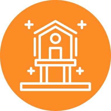 Bina. Web simgesi basit tasarım