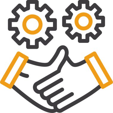 iş yönetimi simgesi basit vektör illüstrasyonu