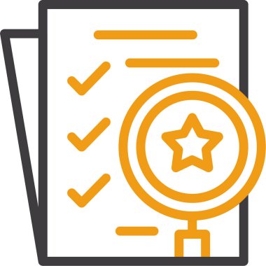 Sertifika ikonu vektör illüstrasyonu