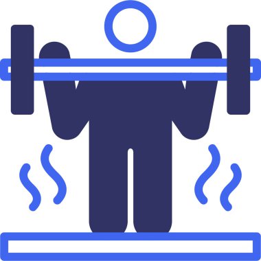 spor salonu egzersiz simgesi, vektör illüstrasyonu