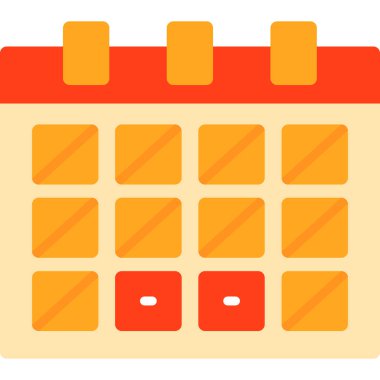 Takvim Düz Vektör Simgesi