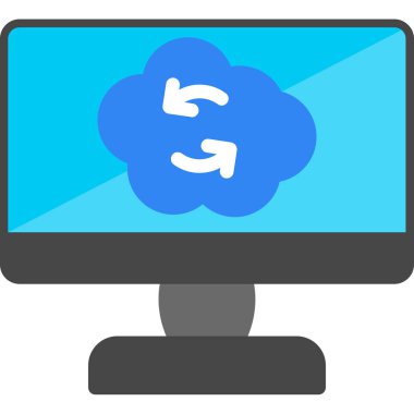 Bulut. Web simgesi basit illüstrasyon