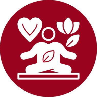 Yoga ağacı simgesinin vektör illüstrasyonu