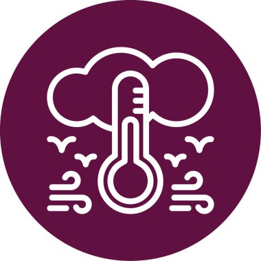 Bir termometre simgesinin vektör çizimi