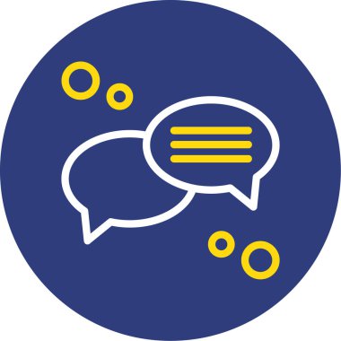 Konuşma balonu simgesinin illüstrasyon tasarımı