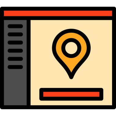 Harita işaretleyici. Basit resimleme