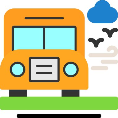 otobüs durağı taşıma simgesi - taslak biçimi