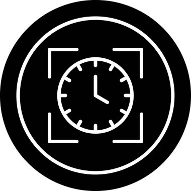 saat zaman simgesi vektör illüstrasyonu