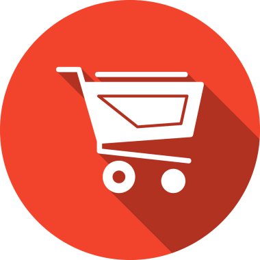 Alışveriş arabası simgesi, vektör illüstrasyonu